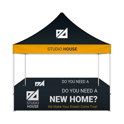 10' Aluminum Canopy Tent - Single-Sided Half Walls (All Sides)