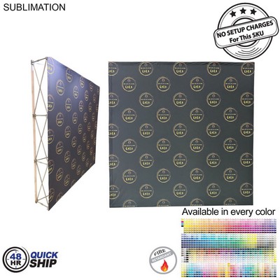 48 Hr Quick Ship - 7.5' Straight Wall Full Height Tension Fabric Pop-up Display Kit