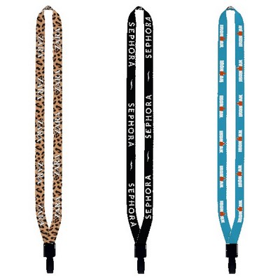 1/2" Dye-Sublimation Lanyard with Non-Swivel Plastic Hook