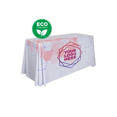 4' 4-Sided Organic Cotton Table Throw - Full Color Print