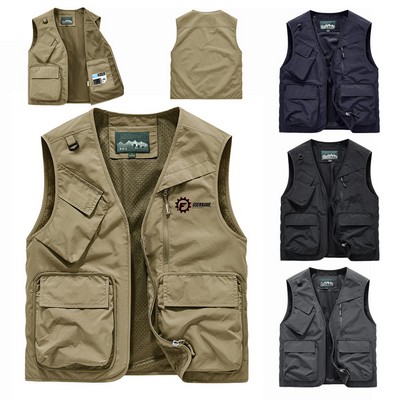 V-Neck Summer New Men's Multi-Pocket Vest