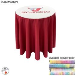 Sublimated Bar-Height Round Drape Table Throw