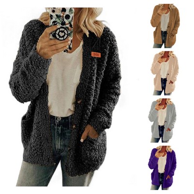 Womens Winter Fashion Lamb Wool Coat