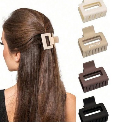 1.57" Frosted Square Hair Claw Clip
