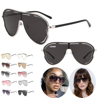 Custom Trendy Summer Classic Retro Oversized Wrap-Around Frog Eye Sunglass