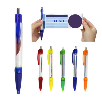 Pull Out Custom Printed Banner Ballpoint Pen