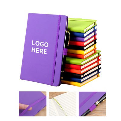 A5 Hardcover Notebook with Strap Closure