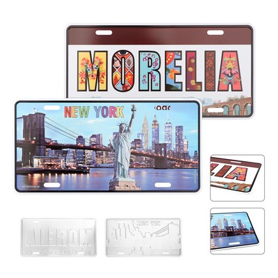 12"x6" Embossed Custom Aluminum 3D Metal Car License Plate