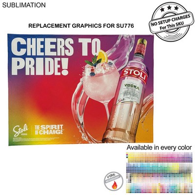 Replacement Graphics for 10'w Straight Wall Tension Fabric with Velcro on the back, NO SETUP CHARGE