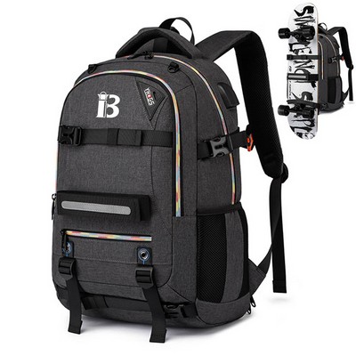 Waterproof Skate Specific Backpack w/ USB Charging Port