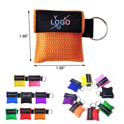 CPR Pocket Mask Keychain for First Aid