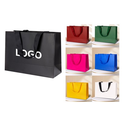 Ribbon Handle Matte Gift Bags