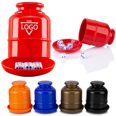 Plastic dice rolling sieve with base