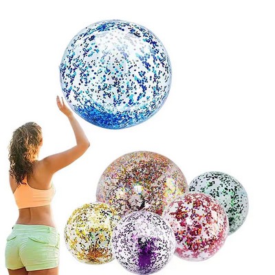 16-inch Inflatable Sequin Beach Ball