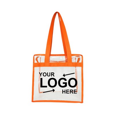 Stadium Clear Zipper Tote Bag