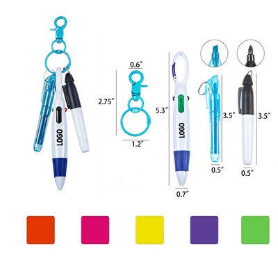Retractable Keychain Ballpoint Pen Set