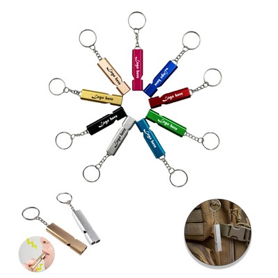 Aluminum Alloy Camping Double Tube Emergency Whistle