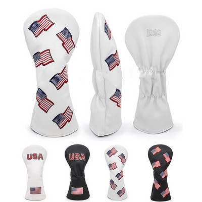 US Flag Patriotism Golf Club Head Covers