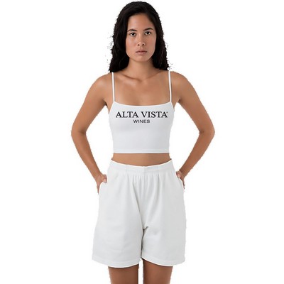 Cotton Spandex Spaghetti Crop Top