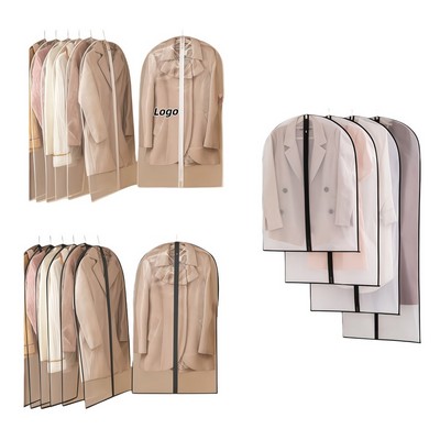 Heavy Duty Transparent Garment Cover with Hanging Loop for Coats Suits and Winter Wear