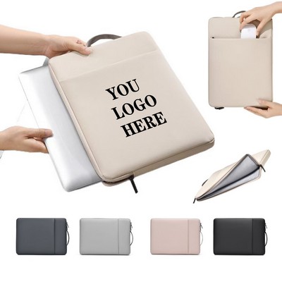 14" Laptop Sleeve Polyester Vertical Laptop Case With Pocket