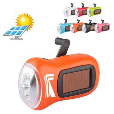 Hand Cranked Solar Flashlight