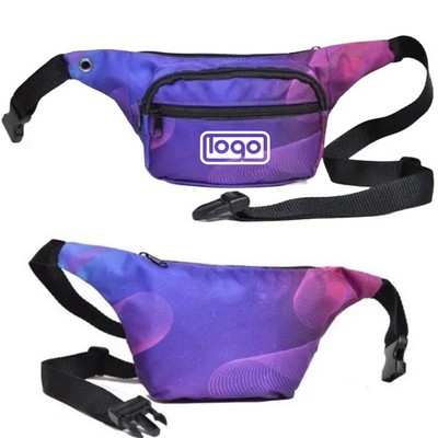 3 Zipper Waist Pack Full Wrap Sublimation Fanny Bag