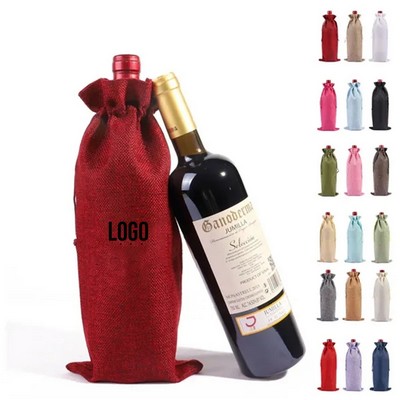 Drawstring Wine bottle Bag