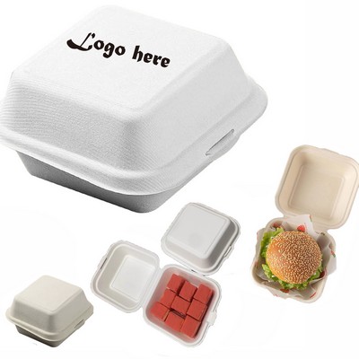 Eco-Friendly Biodegradable Burger Cake Box With Lid