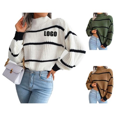 Womens Striped Oversized Sweaters
