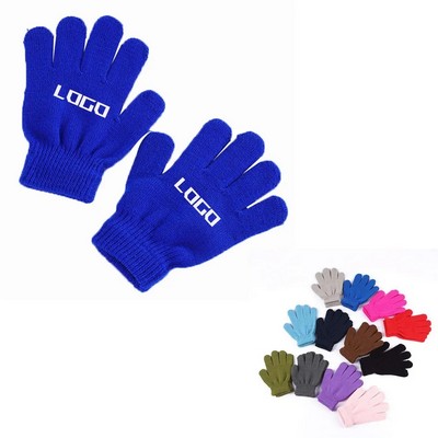 Winter Children Acrylic Gloves