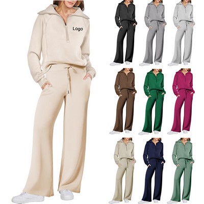 Women 2 Piece Outfits Fall Fashion Leg Pants Lounge Set Leisure Travel Vacation Clothes Sweatsuits