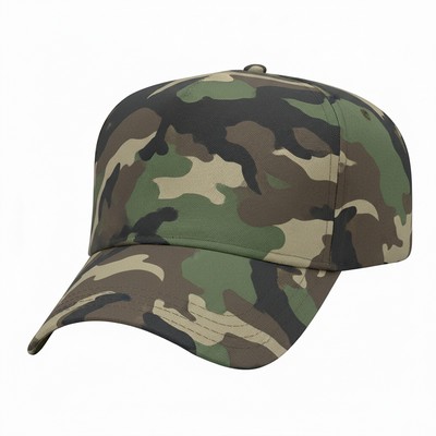 Camo/Mesh Lo 5 Panel Snap USA Made / Union-Solid Color