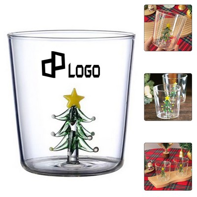 3D Christmas Tree Clear Glass Cup