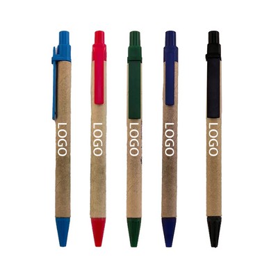 Eco Friendly Recycled Kraft Paper Ballpoint Pen