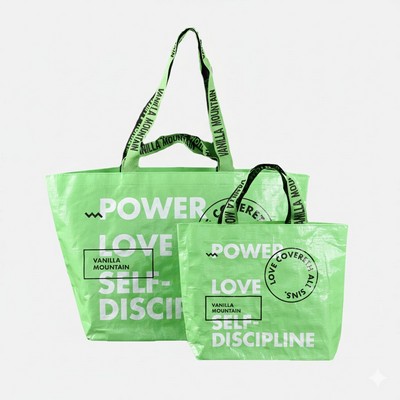 PP Laminated Woven Tote Customizable Waterproof Outdoor Travel Bag Extra Large Eco-Friendly