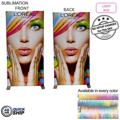 48Hr Quick Ship - Backlit LED Light Box SEG Floor Display Banner Kit, 40" x 80".