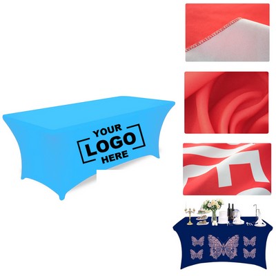 Custom Processing Printed Logo Polyester Advertising Promotion Exhibition Tablecloth