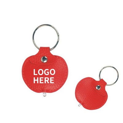 Apple-Styled PU Leather LED Keyring
