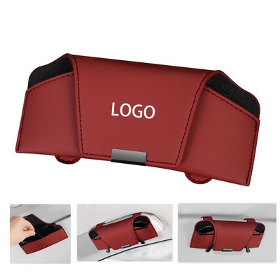 Magenetic PU Car Glasses Holder