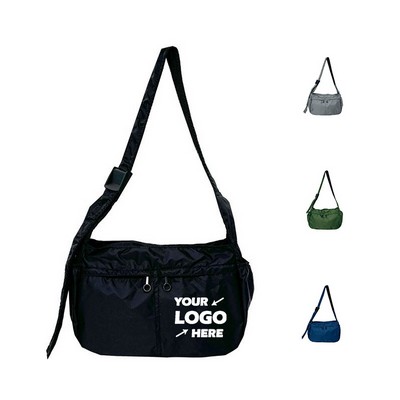 Nylon Large Crossbody Messenger Bag