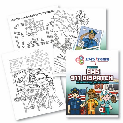 EMS 911 Dispatch Coloring & Activity Book