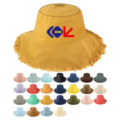 Bucket Cotton Wide Brim Hats