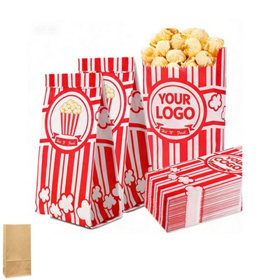 Paper Popcorn Bag Individual Servings