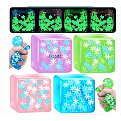 "Glow-Flake" Maltose Ice Cube High-Aesthetic Squishy Professional Luminous Fidget Toy