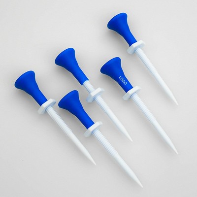 5pcs Set ajustable Height Limit Golf Tee Precision Depth Control Plastic Tee Soft Rubber Cushion