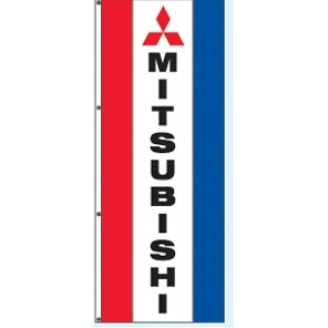 Double Faced Interceptor® Drape Flags (Center Panel - Mitsubishi®) (3' x 8')