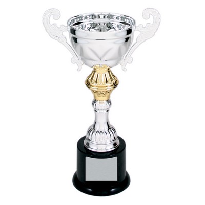 Cup Trophy, Silver - 13" Tall