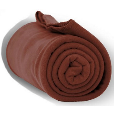 Fleece Throw Blanket 50"x60" - Chocolate Brown