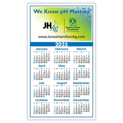 Utility Year-at-a-Glance Kwik-Stik Calendar w/ Top Ad Space (3 1/2" x 6")